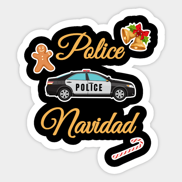 Police Navidad Christmas Funny Pun Joke Sticker by RJCatch